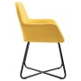 Sillas de comedor 2 unidades tela amarillo de vidaXL, Sillas de comedor - Ref: Foro24-249814, Precio: 167,65 €, Descuento: %