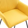 Sillas de comedor 2 unidades tela amarillo de vidaXL, Sillas de comedor - Ref: Foro24-249814, Precio: 167,65 €, Descuento: %