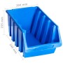 Stackable storage containers 14 units blue plastic by , Toolboxes - Ref: Foro24-146286, Price: 58,16 €, Discount: %