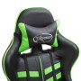 Silla de gaming de cuero sintético verde de vidaXL, Sillones para videojuegos - Ref: Foro24-20195, Precio: 203,13 €, Descuent...