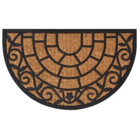 Semicircular rubber and coconut fiber doormat 45x75 cm by , Doormats - Ref: Foro24-155884, Price: 17,99 €, Discount: %