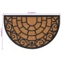 Felpudo semicircular de goma y fibra de coco 45x75 cm de , Felpudos - Ref: Foro24-155884, Precio: 17,01 €, Descuento: %