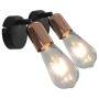 Lámpara de focos 2 piezas negro y cobre E27 de vidaXL, Focos y reflectores - Ref: Foro24-281410, Precio: 25,91 €, Descuento: %