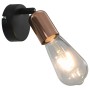 Lámpara de focos 2 piezas negro y cobre E27 de vidaXL, Focos y reflectores - Ref: Foro24-281410, Precio: 25,91 €, Descuento: %