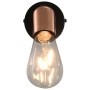 Lámpara de focos 2 piezas negro y cobre E27 de vidaXL, Focos y reflectores - Ref: Foro24-281410, Precio: 25,91 €, Descuento: %