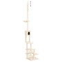 Cream Floor-to-Ceiling Cat Scratching Tree 268.5-294.5 cm by , Cat furniture - Ref: Foro24-171714, Price: 75,92 €, Discount: %