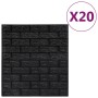 Self-adhesive wallpaper 3D bricks 20 units black by , Painted paper - Ref: Foro24-150725, Price: 60,99 €, Discount: %