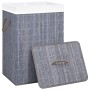 Bamboo laundry basket 2 sections gray 72 l by , Laundry baskets - Ref: Foro24-320741, Price: 32,49 €, Discount: %