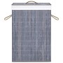 Bamboo laundry basket 2 sections gray 72 l by , Laundry baskets - Ref: Foro24-320741, Price: 32,49 €, Discount: %