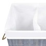 Bamboo laundry basket 2 sections gray 72 l by , Laundry baskets - Ref: Foro24-320741, Price: 32,49 €, Discount: %