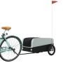 Black and gray iron bicycle trailer 45 kg by , Bicycle trailers - Ref: Foro24-94042, Price: 82,99 €, Discount: %