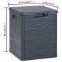 Caja de almacenamiento de jardín 90 L gris antracita de vidaXL, Cajas de almacenaje para exteriores - Ref: Foro24-45684, Prec...