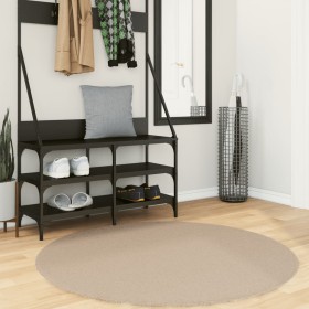 HUARTE washable soft short pile rug sand Ø 120 cm by , Rugs - Ref: Foro24-375067, Price: 42,04 €, Discount: %