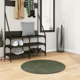 HUARTE forest green soft washable short pile rug Ø 80 cm by , Rugs - Ref: Foro24-375103, Price: 24,70 €, Discount: %