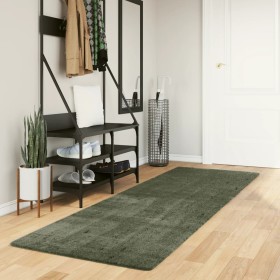 Alfombra pelo corto suave lavable HUARTE verde bosque 80x250 cm de , Alfombras - Ref: Foro24-375092, Precio: 52,99 €, Descuen...