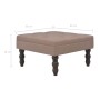 Taburete marrón 60x60x36 cm poliéster de vidaXL, Taburetes y sillas plegables - Ref: Foro24-247549, Precio: 66,50 €, Descuent...