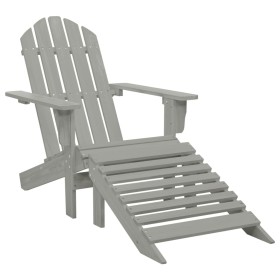 Garden chair with gray wooden ottoman by vidaXL, Garden chairs - Ref: Foro24-45700, Price: 76,99 €, Discount: %