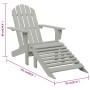 Garden chair with gray wooden ottoman by vidaXL, Garden chairs - Ref: Foro24-45700, Price: 80,47 €, Discount: %