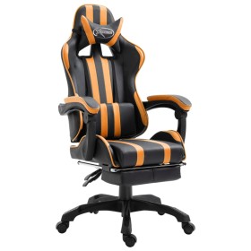 Gaming chair with orange synthetic leather footrest by vidaXL, Gaming chairs - Ref: Foro24-20222, Price: 209,99 €, Discount: %