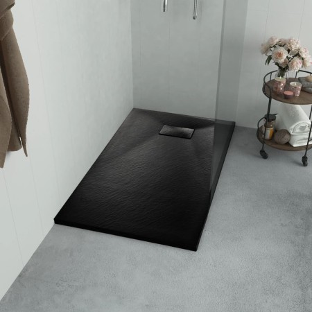 SMC black shower tray 80x80 cm by vidaXL, Shower trays - Ref: Foro24-144776, Price: 161,76 €, Discount: %