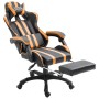 Gaming-Stuhl mit orangefarbener Fußstütze aus Kunstleder von vidaXL, Gaming-Stühle - Ref: Foro24-20222, Preis: 209,39 €, Raba...