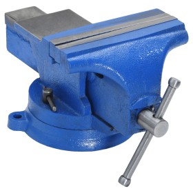 Blue cast iron bench vise 100 mm by , Clamps and screws - Ref: Foro24-154638, Price: 49,20 €, Discount: %