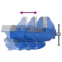 Blue cast iron bench vise 100 mm by , Clamps and screws - Ref: Foro24-154638, Price: 49,20 €, Discount: %