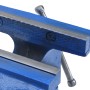 Blue cast iron bench vise 100 mm by , Clamps and screws - Ref: Foro24-154638, Price: 49,20 €, Discount: %