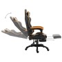 Silla gaming con reposapiés cuero sintético naranja de vidaXL, Sillones para videojuegos - Ref: Foro24-20222, Precio: 209,39 ...