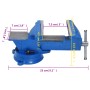 Blue cast iron bench vise 100 mm by , Clamps and screws - Ref: Foro24-154638, Price: 49,20 €, Discount: %