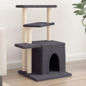 Rascador para gatos con postes de sisal gris oscuro 83,5 cm de , Mobiliario para gatos - Ref: Foro24-172123, Precio: 36,57 €,...