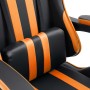 Silla gaming con reposapiés cuero sintético naranja de vidaXL, Sillones para videojuegos - Ref: Foro24-20222, Precio: 209,39 ...