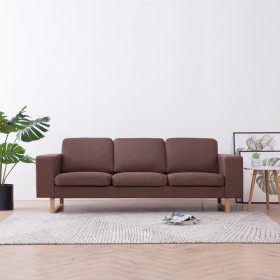 3 seater brown fabric sofa by vidaXL, Sofas - Ref: Foro24-281384, Price: 389,99 €, Discount: %