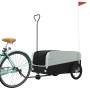 Black and gray iron bicycle trailer 45 kg by , Bicycle trailers - Ref: Foro24-94063, Price: 82,99 €, Discount: %