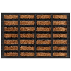 Felpudo rectangular de goma y fibra de coco 40x60 cm de , Felpudos - Ref: Foro24-155663, Precio: 20,99 €, Descuento: %