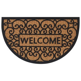 Semicircular rubber and coconut fiber doormat 45x75 cm by , Doormats - Ref: Foro24-155668, Price: 16,96 €, Discount: %