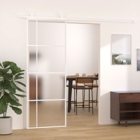 Schiebetür aus ESG-Glas und weißem Aluminium, 76 x 205 cm von , Türen für zu Hause - Ref: Foro24-151681, Preis: 179,99 €, Rab...