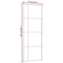 Puerta corredera ESG vidrio y aluminio blanca 76x205 cm de , Puertas para el hogar - Ref: Foro24-151681, Precio: 179,75 €, De...