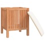 Solid walnut wood bathroom stool 40.5x40x52 cm by , Laundry baskets - Ref: Foro24-350351, Price: 65,04 €, Discount: %