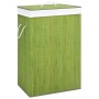 Cesta para la ropa sucia de bambú de una sección verde de , Cestas para ropa - Ref: Foro24-320753, Precio: 31,27 €, Descuento: %