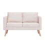 2 seater cream fabric sofa by vidaXL, Sofas - Ref: Foro24-281351, Price: 269,99 €, Discount: %