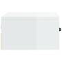 Glossy white wall bedside table 35x35x20 cm by vidaXL, Nightstands - Ref: Foro24-812864, Price: 28,44 €, Discount: %