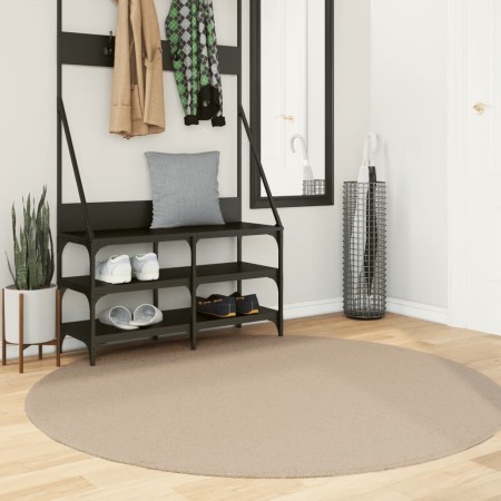 HUARTE washable soft short pile rug sand Ø 160 cm by , Rugs - Ref: Foro24-375068, Price: 69,60 €, Discount: %