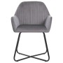 Gray velvet dining chairs 2 units by vidaXL, dining chairs - Ref: Foro24-249804, Price: 188,08 €, Discount: %