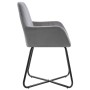 Gray velvet dining chairs 2 units by vidaXL, dining chairs - Ref: Foro24-249804, Price: 188,08 €, Discount: %