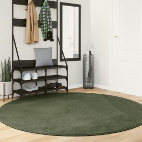 HUARTE forest green soft washable short pile rug Ø 200 cm by , Rugs - Ref: Foro24-375107, Price: 110,99 €, Discount: %