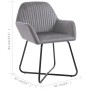 Gray velvet dining chairs 2 units by vidaXL, dining chairs - Ref: Foro24-249804, Price: 188,08 €, Discount: %