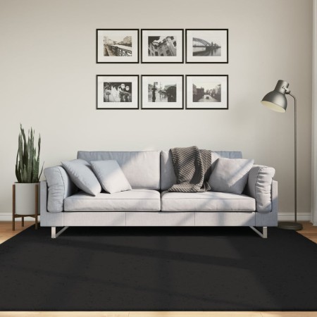 Alfombra de pelo corto suave lavable HUARTE negro 200x200 cm de , Alfombras - Ref: Foro24-375118, Precio: 100,85 €, Descuento: %