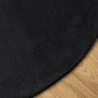 HUARTE washable soft short pile rug black Ø 120 cm by , Rugs - Ref: Foro24-375124, Price: 44,35 €, Discount: %