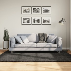 ISTAN anthrazitfarbener Langflor-Teppich in glänzender Optik, 140 x 200 cm von , Teppiche - Ref: Foro24-375641, Preis: 71,38 ...